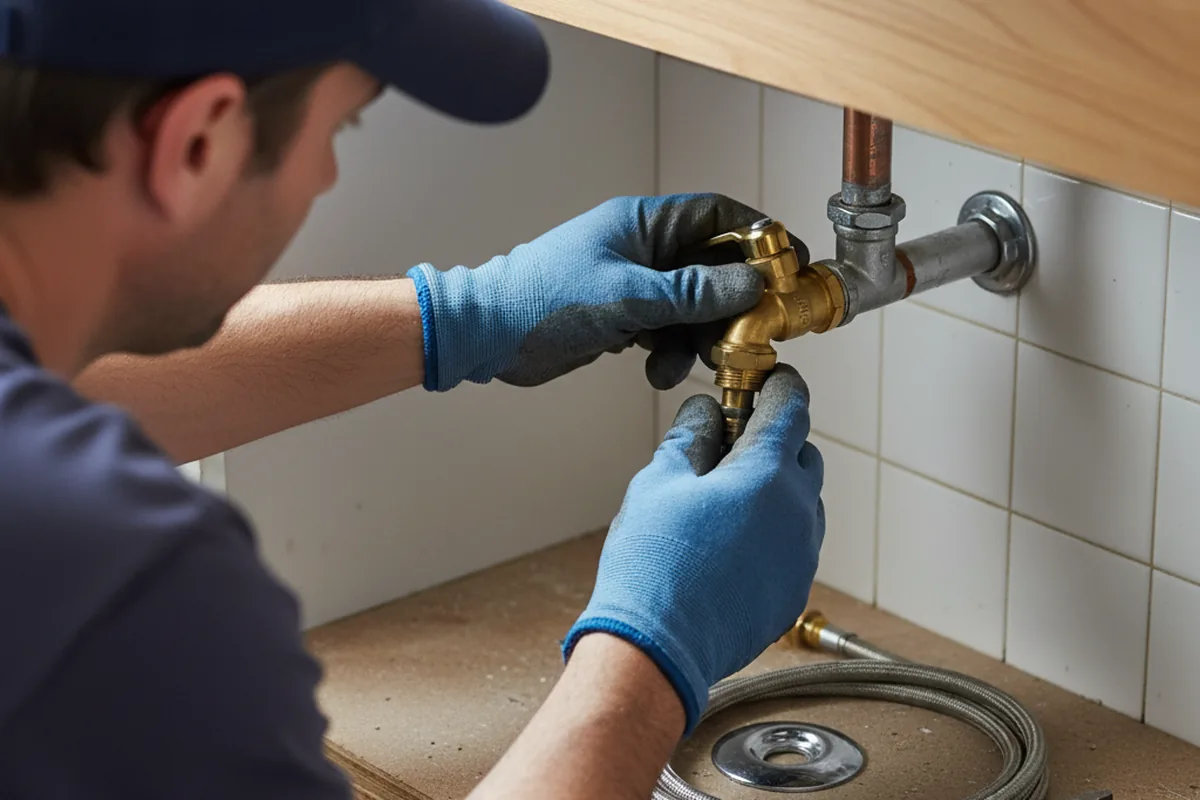 Shutoff valve and fitting work during Faucet and Fixture Repair in Pleasant Garden